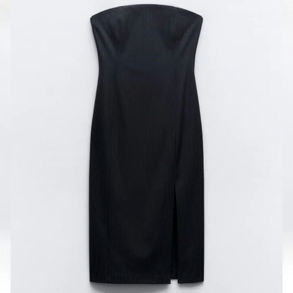 Pinstripe midi dress Zara - Picture 4 of 4